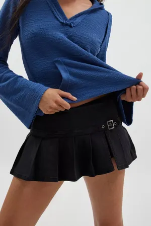 Urban Outfitters BDG Shaina Belted Denim Micro Mini Skort thumbnail 2