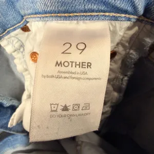 Mother The Insider Crop Step Fray Jeans Light Blue Wash Size 29‎ Limited Edition thumbnail 2
