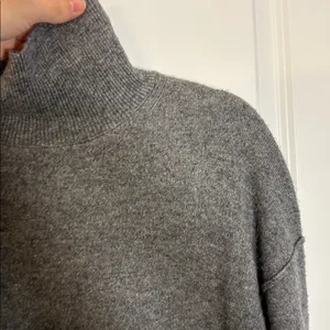 Zara Combination Poplin Knot Sweater NWT Large thumbnail 6