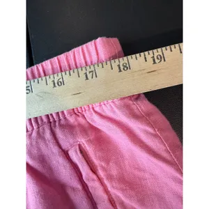 Athleta Womens XL Retreat Linen Shorts Pink Elastic Waist Drawstring Casual thumbnail 7