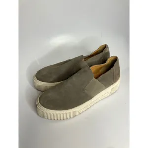 Crown Vintage Marlena gray suede platform slip on sneakers women's size 9 casual thumbnail 3