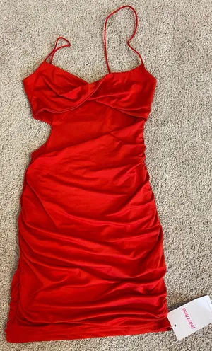 red twist cut out dress Size XS thumbnail 1