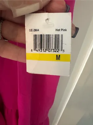 Amanda Uprichard nwt hot pink dress drop waist lined chain halter ruffle MEDIUM thumbnail 6