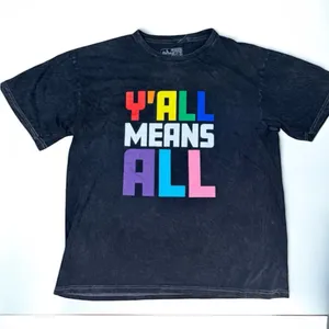 The Phluid Project T-Shirt Unisex Size M Black Y’all Means All Pride thumbnail 1