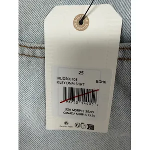 Billabong Riley Denim Shorts Light Wash Blue Raw Hem High‎ Rise Size 25 NWT thumbnail 5