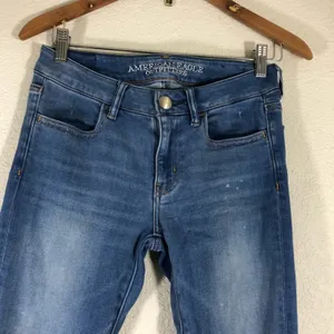 American Eagle AEO denim blue jegging skinny jeans 4 regular thumbnail 2
