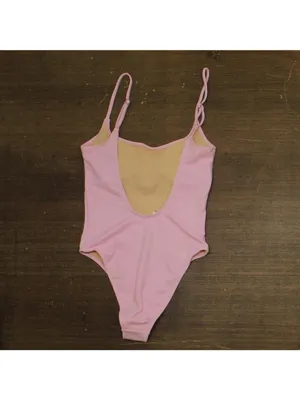 NWT Cotton On Scoop-Back Cheeky One-Piece Swimsuit Pirouette Crepe Purple Pink S thumbnail 5