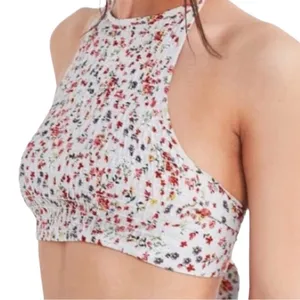 Urban Outfitters Floral Halter Crop Top Size Small thumbnail 3