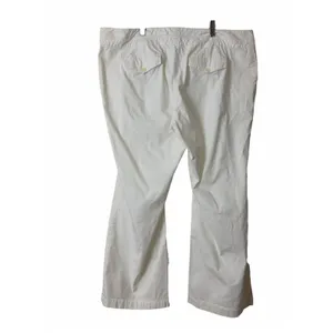 Old Navy Flare Pants 24 Plus Stretch Cotton Mid Rise Wide Leg Cream Casual thumbnail 4