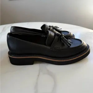 Splendid Black Leather Tassel Loafers thumbnail 3