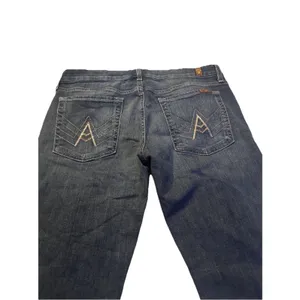 7 FOR ALL MANKIND Women jeans A Pocket Stretch Flare Mid Rise sz 31 thumbnail 2
