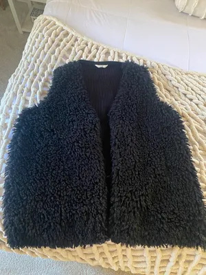Tierra & Sky Sherpa black Long Vest Plus Size Woman 2XL thumbnail 4