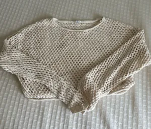 Garage Sweater Cropped Knit Cable thumbnail 1