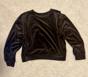EXPRESS Brown Velour Pullover thumbnail 1