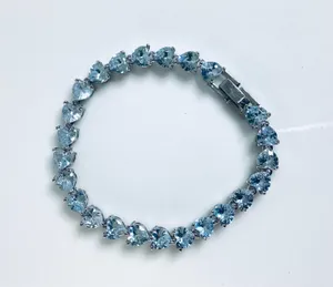 Crystal Tennis Bracelet Silver thumbnail 1
