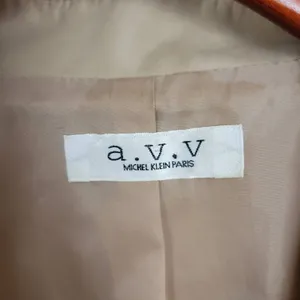 a.v.v. Michel Klein Womens Jacket Size 42 Paris Brown Collared Full Zip Pockets thumbnail 3
