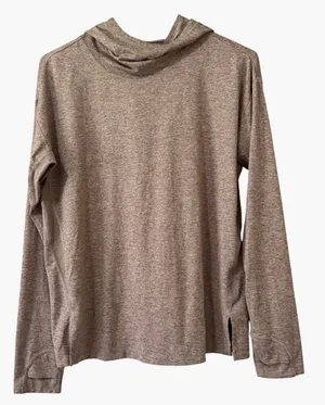 Athleta Tan Maeve Uptempo Hoodie Sweatshirt Women Size Small Athleisure Yoga thumbnail 1