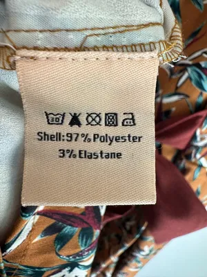 Timeless London 50's Caramel Brown Tropical Leaf Print Short Sleeve Pinup Dress thumbnail 10
