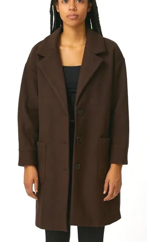 Bernie‎ by Bernardo NWT Espesso Wool Blend Oversized Blazer Coat XS thumbnail 1
