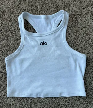 Alo Yoga White Aspire Tank thumbnail 1