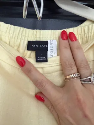 Ann Taylor Butter Yellow Linen Blend Matching Set | long vest, flare ankle pant thumbnail 6