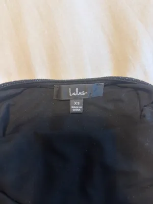 Lulus Sparkly black mini dress-low cut back thumbnail 5