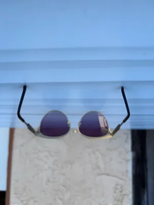 Gucci GG0074S Cat eye sunglasses gold metal frame purple gradient lenses thumbnail 12