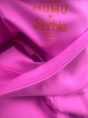 Show Me Your Mumu x Barbie Sports Bra and Shorts Set Hot Pink Sz S thumbnail 6