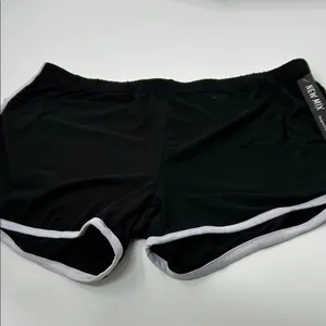 New Mix Black and White Women's Athletic Shorts thumbnail 2