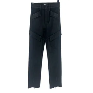 PAIGE Stella Black Coated Cargo Straight Leg Pants Size‎ 23 thumbnail 5
