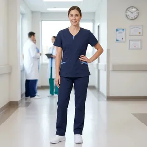 Dagacci Navy Blue Scrubs Bottom Pants, S thumbnail 3