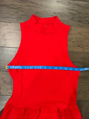 New With Tags A New Day Red Mock Neck Sleeveless Maxi Dress Sz S thumbnail 7
