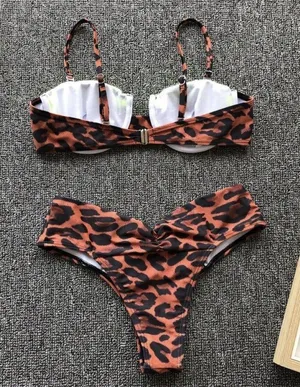 cheetah print green bikini Brown Size M thumbnail 2