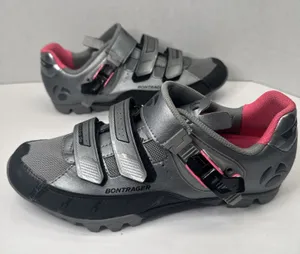 Bontrager Evoke DLX WSD Women’s MTB Cycling Shoes US 10.5 EU 42 Gray Pink thumbnail 1