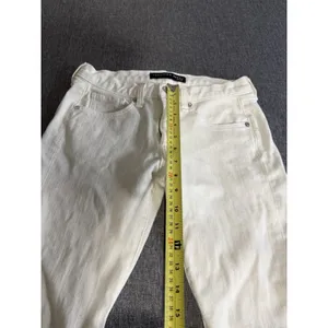 Veronica Beard Women's Brooke 8.5" Skinny Fray Raw Hem White Denim Jeans Sz 27 thumbnail 5