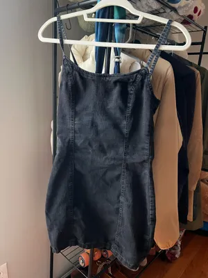H&M Black Jean Dress thumbnail 2