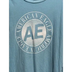 American Eagle Teal/White Graphic Logo‎ Short Sleeve T-Shirt Size XS Crew Neck thumbnail 2