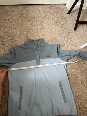 Columbia 1/4 Snap Two Tone Gray Fleece Pullover Size L thumbnail 7