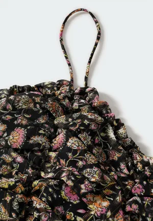 Mango black floral mini dress  thumbnail 8