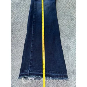 KanCan High Rise‎ Flare Jeans Dark Wash Button Fly Frayed Hem Size 30 thumbnail 11