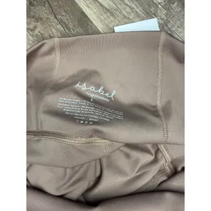 Isabel Maternity Performance Pocket Leggings Full Panel Taupe Brown Large NWT thumbnail 10