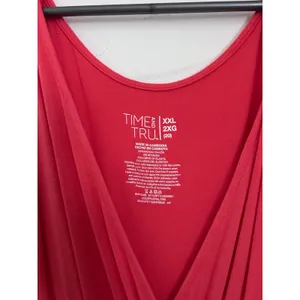 New Womens Time & Tru Maxi Dress Super Soft Rayon Spandex Stretch Pink size XXL thumbnail 5