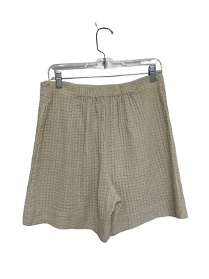 Free People Free-Est Pucker Oatmeal Check Cotton Tie Front Shorts - Size S thumbnail 5