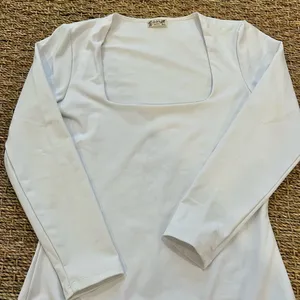 - 3/4 Sleeve Square Eyes Thong Bodysuit, white, size small thumbnail 8