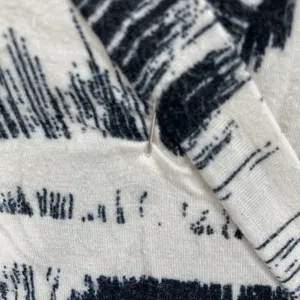 Anthropologie‎ Deletta Dress Small Black White Striped abstract Jersey Stretch S thumbnail 6