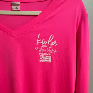 Women's Big Rock KWLA women's Sport-Tek hot Pink Long Sleeve performance top‎ XL thumbnail 4