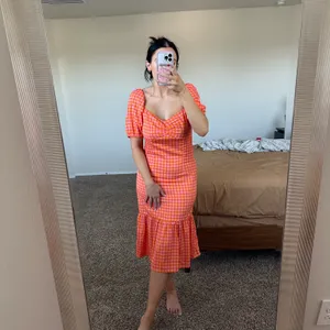 ASOS Wednesdays girl Puff Sleeve Midi Smock Dress thumbnail 6