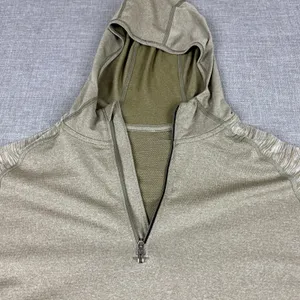Lululemon Hoodie Mens L Green‎ 1/4 Zip Stretch Your Head Lightweight thumbnail 2