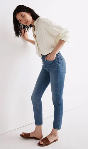 MADEWELL- The Perfect Vintage Crop Jean in Sandford Wash: Summerweight Edition thumbnail 1
