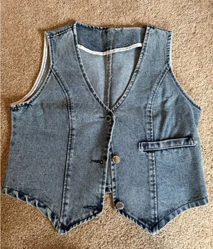 Denim top Blue thumbnail 1
